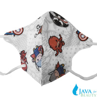10 pcs Kid's Disposable 3D Face Mask w/ Hero's Design